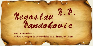 Negoslav Mandoković vizit kartica